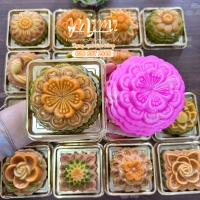 Khuôn 9cm làm xôi, rau câu, bánh trung thu [ Hoa mai dẹt ]